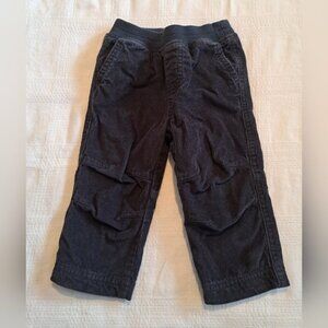 Tea Collection boys 6-12 months navy corduroy pants with gray lining, VGUC